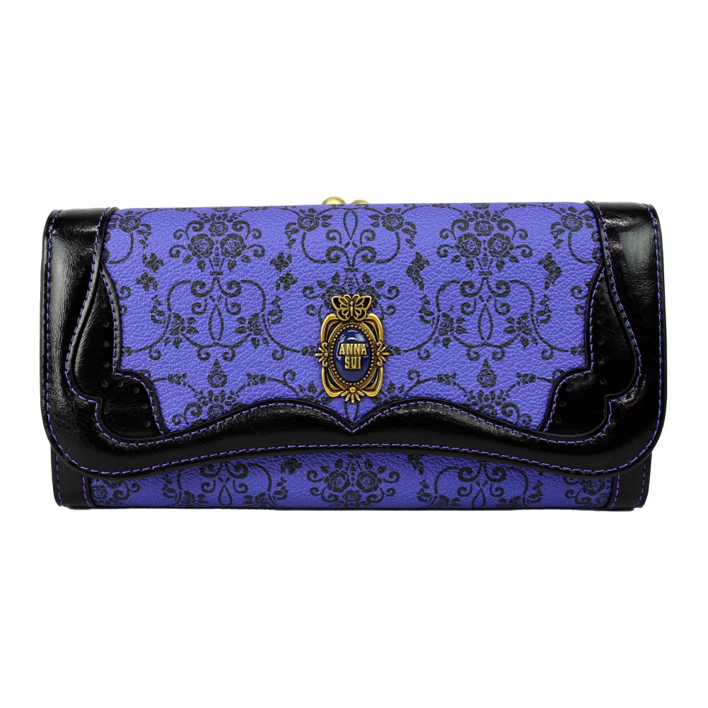 ANNASUI アナスイ 長財布 がま口 レディース レザー ブランド ブラック
