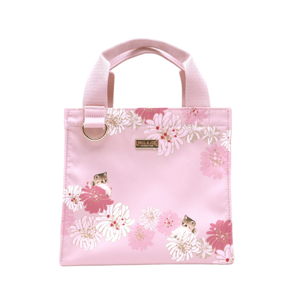 新作 PAUL & JOE ACCESSOIRES ポール&ジョー アクセソワ ランチバッグ ランチトート お弁当バッグ サブバッグ 可愛い 猫 クリザンテーム＆ヌネットプリント pja-b1355 正規販売店