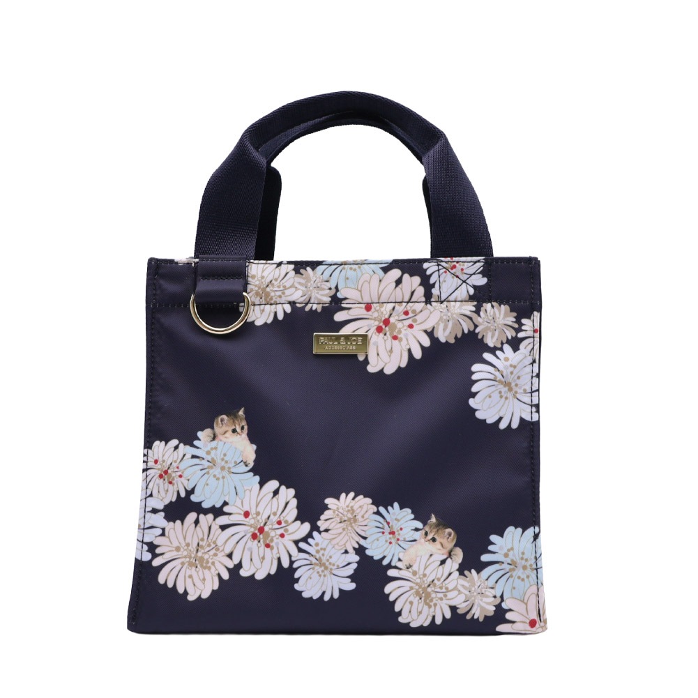 新作 PAUL & JOE ACCESSOIRES ポール&ジョー アクセソワ ランチバッグ ランチトート お弁当バッグ サブバッグ 可愛い 猫 クリザンテーム＆ヌネットプリント pja-b1355 正規販売店