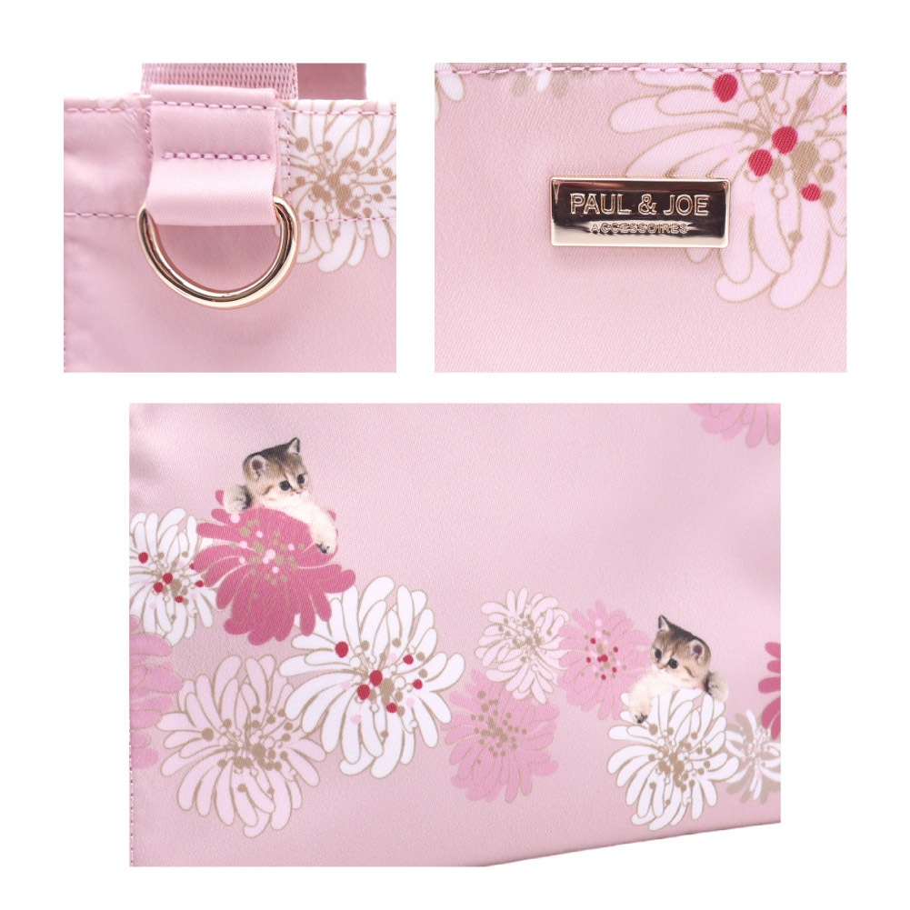 新作 PAUL & JOE ACCESSOIRES ポール&ジョー アクセソワ ランチバッグ ランチトート お弁当バッグ サブバッグ 可愛い 猫 クリザンテーム＆ヌネットプリント pja-b1355 正規販売店