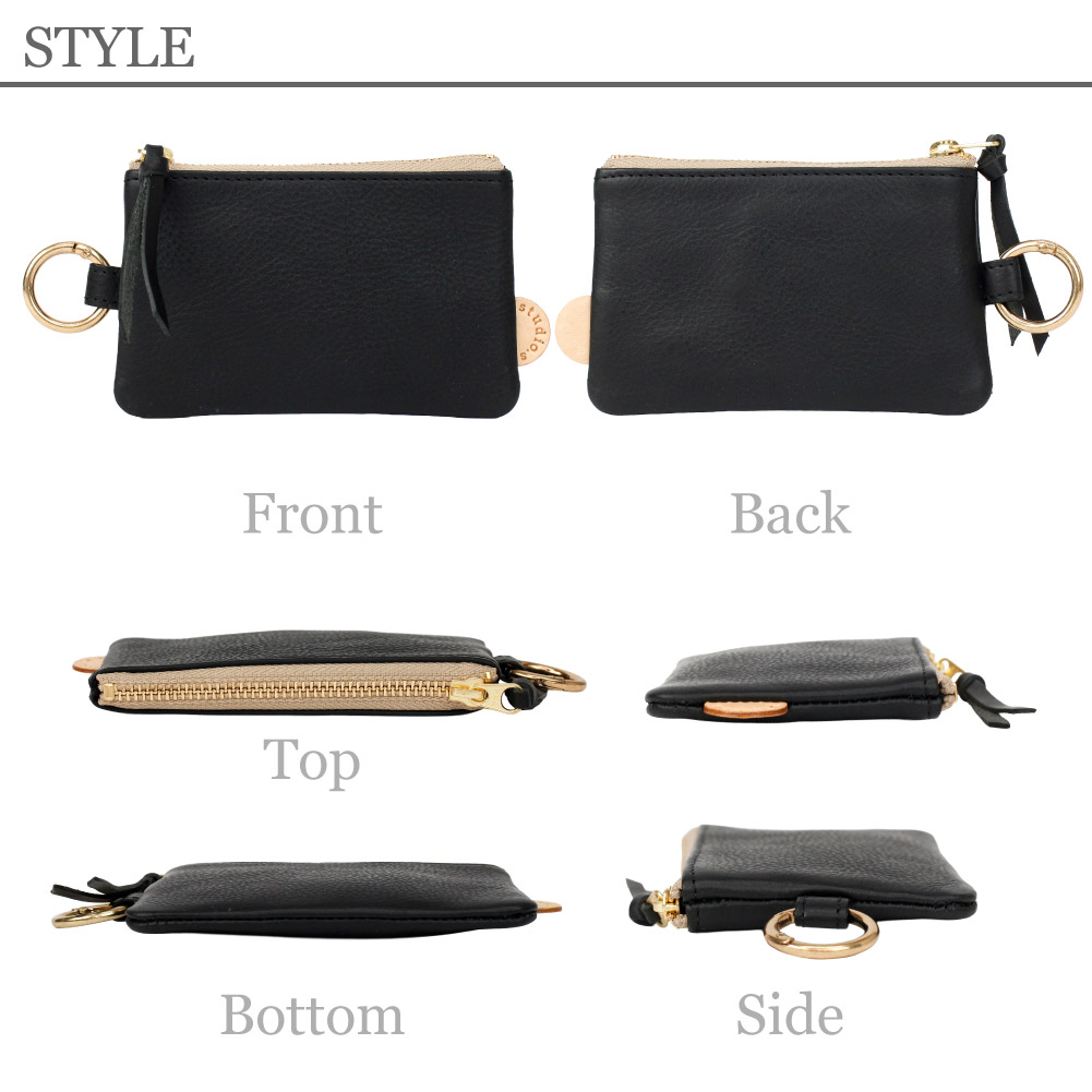 studio.s スタディオエス マルチケース レザー レディース 本革 牛革 ミニ財布 キーケース コインケース カードケース 小銭入れ カラビナ コンパクト ミニ財布 小さめ ブランド 953-ss-25l06