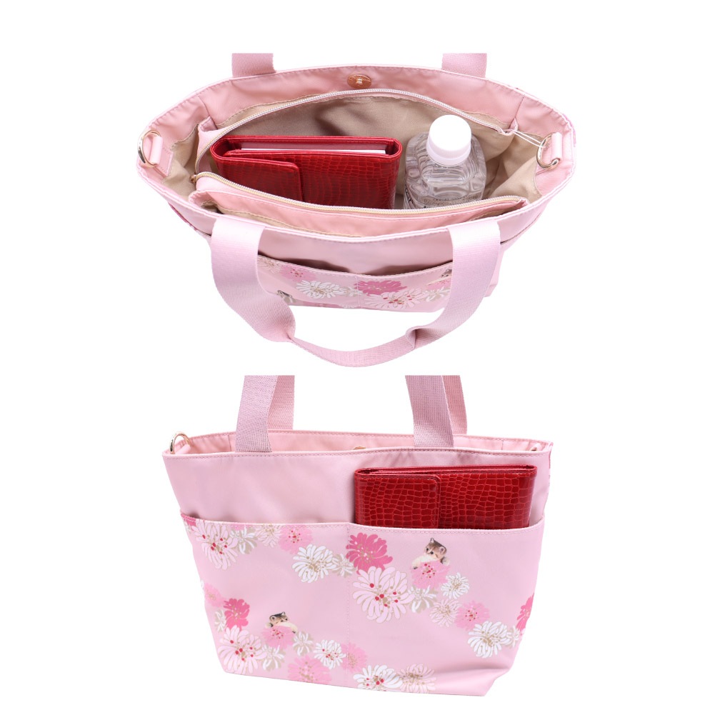 新作予約 PAUL&JOE ACCESSOIRES ポール&ジョーアクセソワ 猫 バッグ トートバッグ 可愛い 2way ショルダーバッグ クリザンテーム&ヌネットプリント pja-b1358 正規販売店