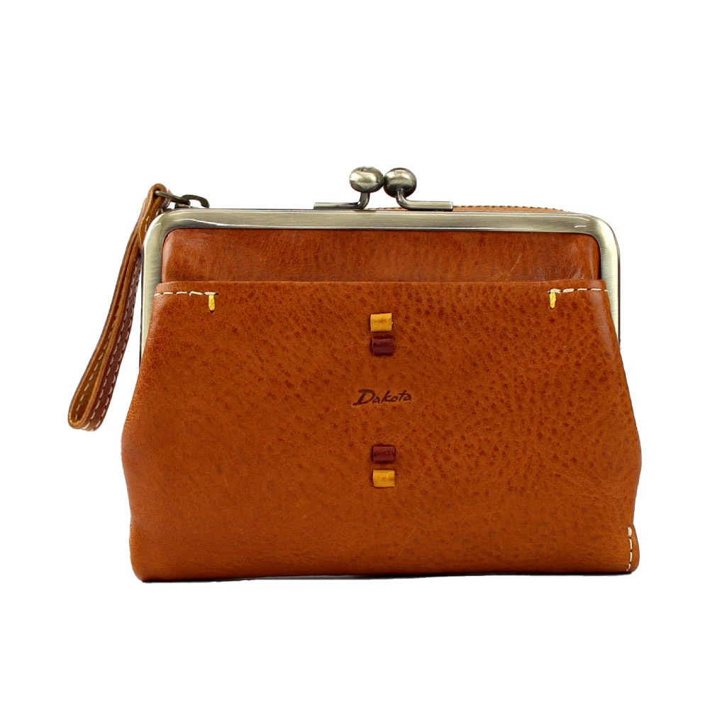 Dakota ダコタ 財布 二つ折り がま口 レザー 本革 二つ折り財布 がま口