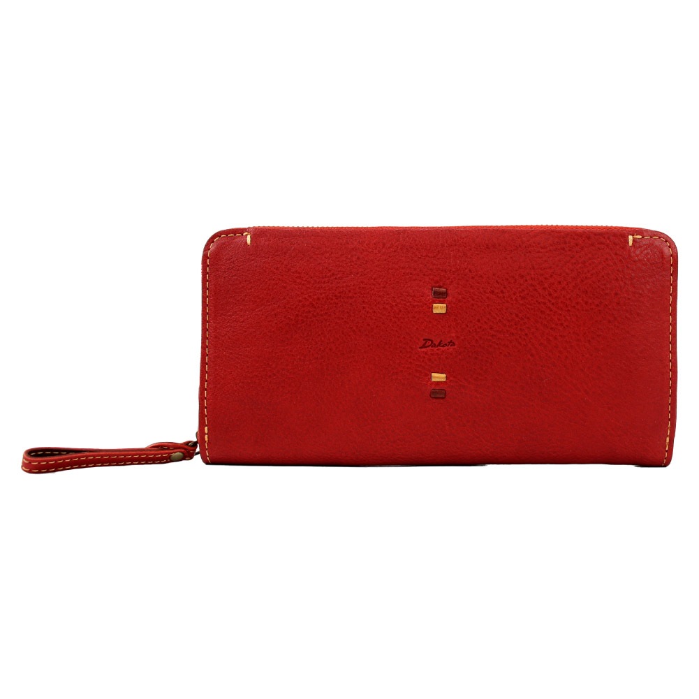 Dakota ダコタ 財布 レディース 長財布 ファスナー 大容量 レザー 本革 イタリアンレザー ラウンドファスナー ダコタの財布 ブランド  レッド ブラウン グリーン 赤 茶 緑 0031703