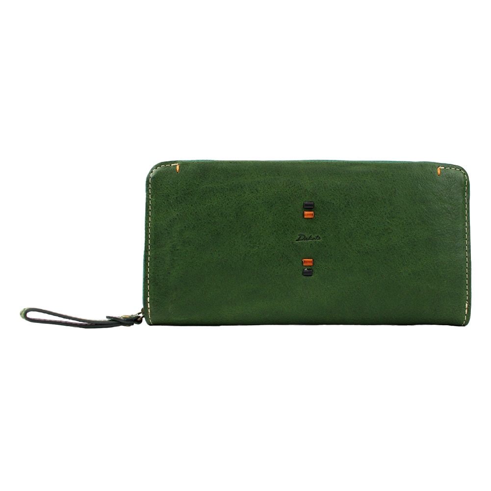 Dakota ダコタ 財布 レディース 長財布 ファスナー 大容量 レザー 本革 イタリアンレザー ラウンドファスナー ダコタの財布 ブランド  レッド ブラウン グリーン 赤 茶 緑 0031703