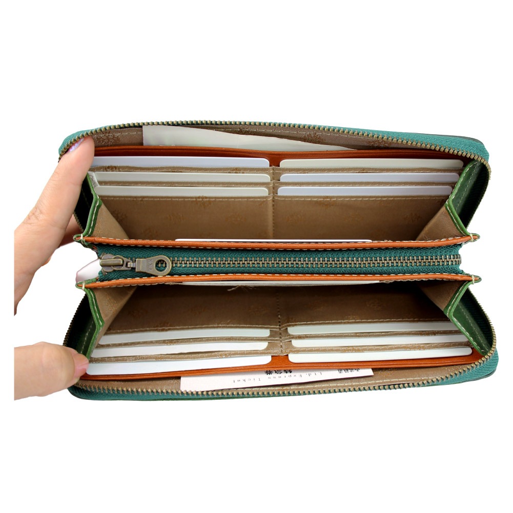 Dakota ダコタ 財布 レディース 長財布 ファスナー 大容量 レザー 本革 イタリアンレザー ラウンドファスナー ダコタの財布 ブランド  レッド ブラウン グリーン 赤 茶 緑 0031703