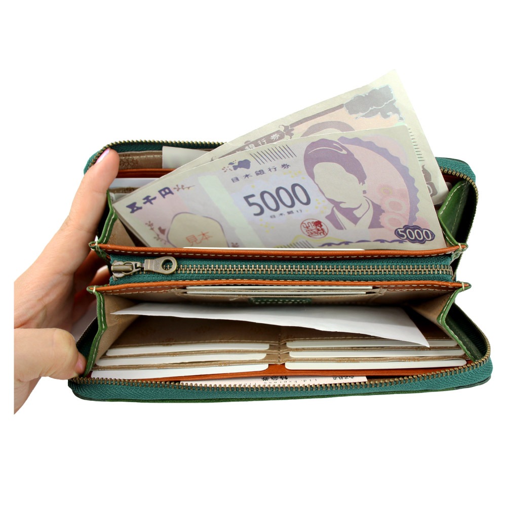 Dakota ダコタ 財布 レディース 長財布 ファスナー 大容量 レザー 本革 イタリアンレザー ラウンドファスナー ダコタの財布 ブランド  レッド ブラウン グリーン 赤 茶 緑 0031703