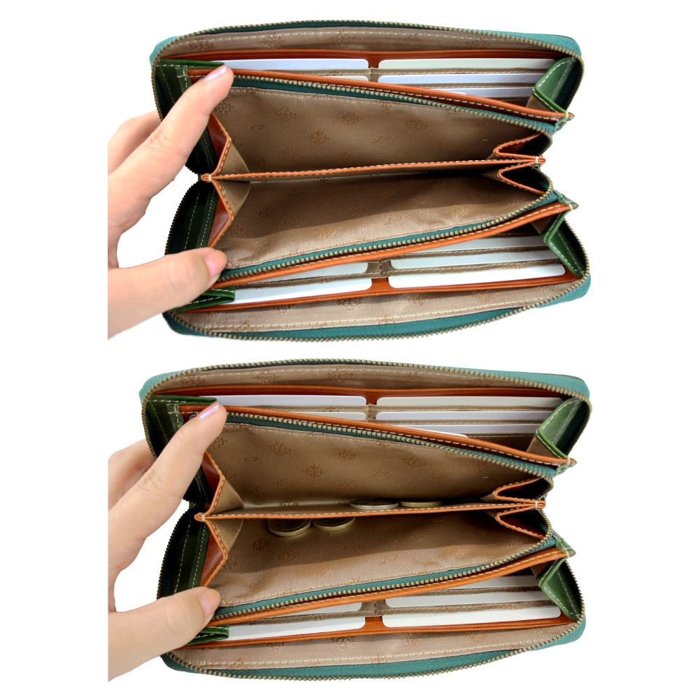 Dakota ダコタ 財布 レディース 長財布 ファスナー 大容量 レザー 本革 イタリアンレザー ラウンドファスナー ダコタの財布 ブランド  レッド ブラウン グリーン 赤 茶 緑 0031703