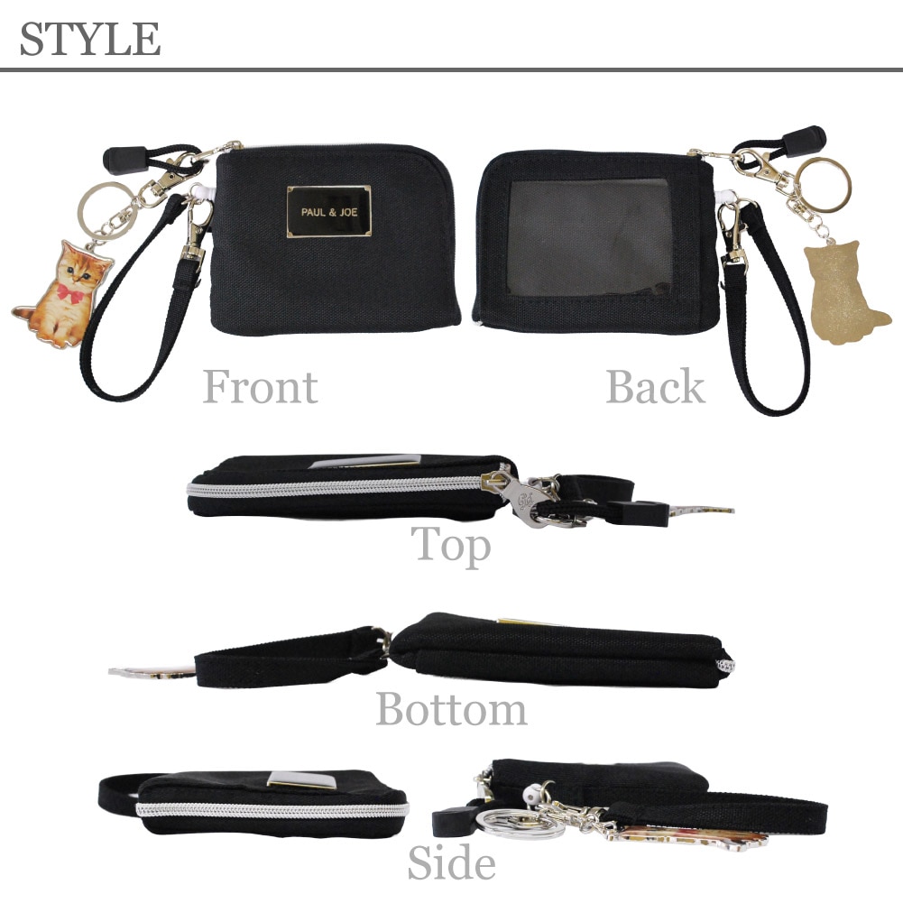 ポールアンドジョー パスケース レディース ブラント パスコインケース 黒 ヌネット PAUL&JOE ACCESSOIRES ポール&ジョー アクセソワ pja-w1321