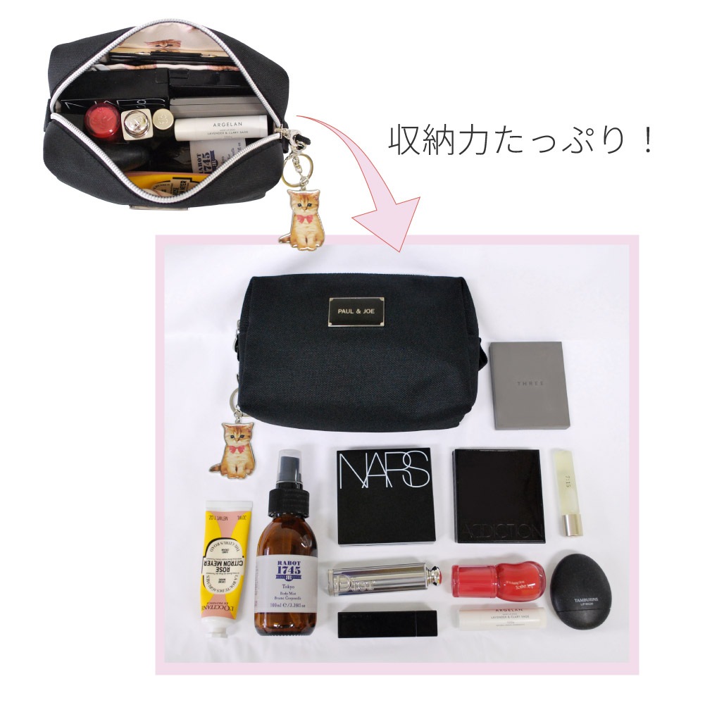 新作8月末入荷分予約販売中 ポールアンドジョー ポーチ レディース ブラント コスメポーチ 化粧ポーチ 黒 ヌネット PAUL&JOE ACCESSOIRES pja-w1322 8月下旬から順次発送