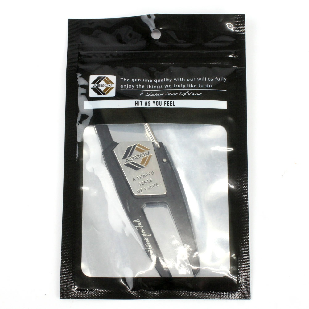 ゴルフマーカー ボールマーカー ティー マーカー フォーク マグネット 強力マグネット AS2OV アッソブ FORK CARABINER -BK GOLF SERIES フォークカラビナ