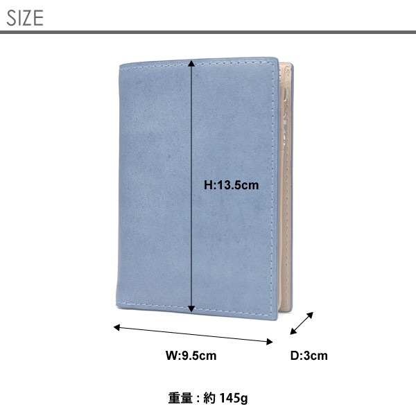 BAGGY PORT バキーポート 藍染めレザー 二つ折り財布 本革 牛革 レディース メンズ 兼用 ZYS096