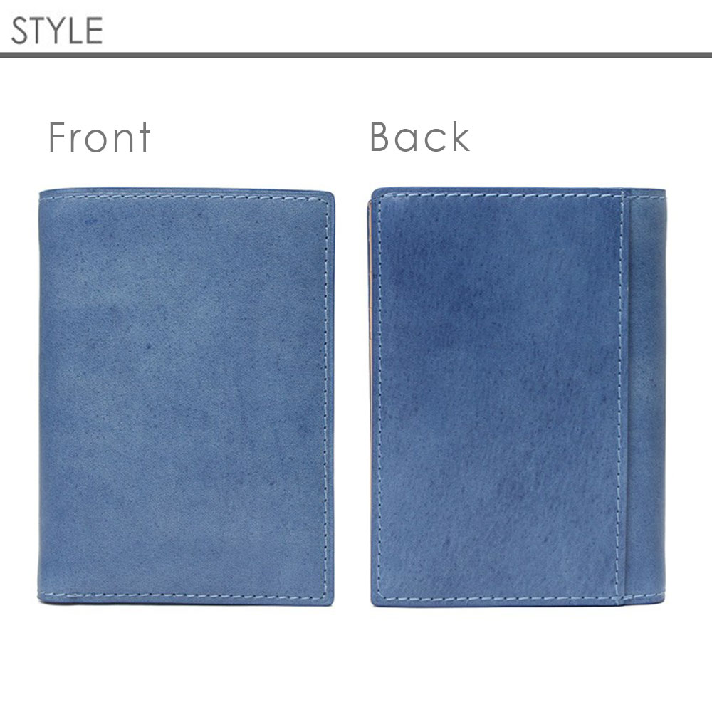 BAGGY PORT バキーポート 藍染めレザー 二つ折り財布 本革 牛革 レディース メンズ 兼用 ZYS096