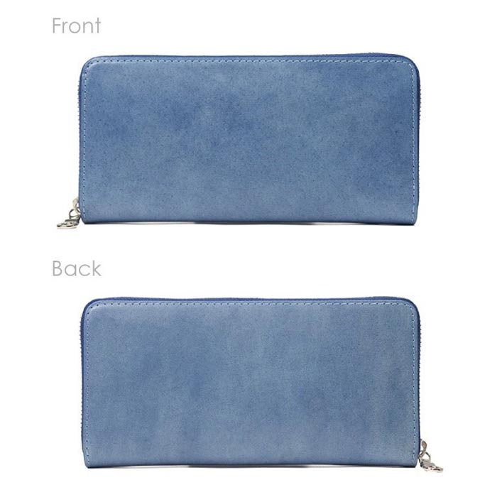 BAGGY PORT バキーポート 長財布 本革 牛革 藍染めレザー ラウンドファスナー レディース メンズ ZYS097