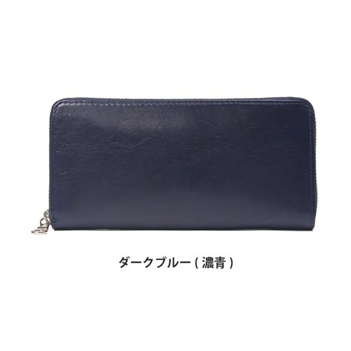 BAGGY PORT バキーポート 長財布 本革 牛革 藍染めレザー ラウンドファスナー レディース メンズ ZYS097