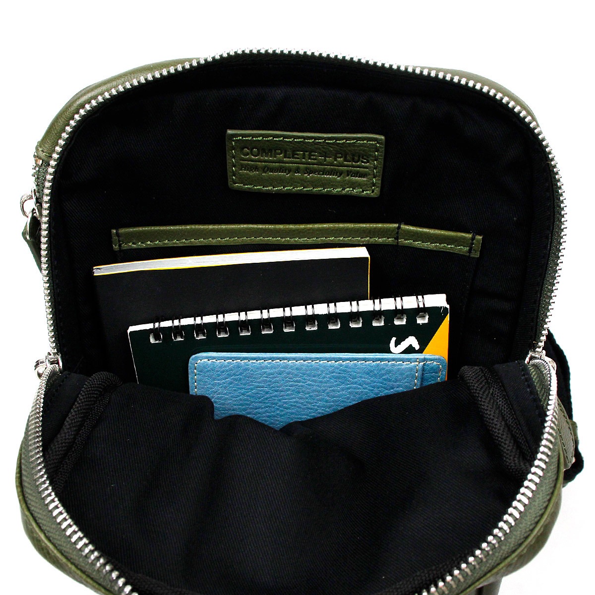 COMPLETE PLUS コンプリートプラス ベーシック キップ牛革 ボディバッグ メンズ グリーン ベージュ ブラック キャメル(910-cp-0m102)