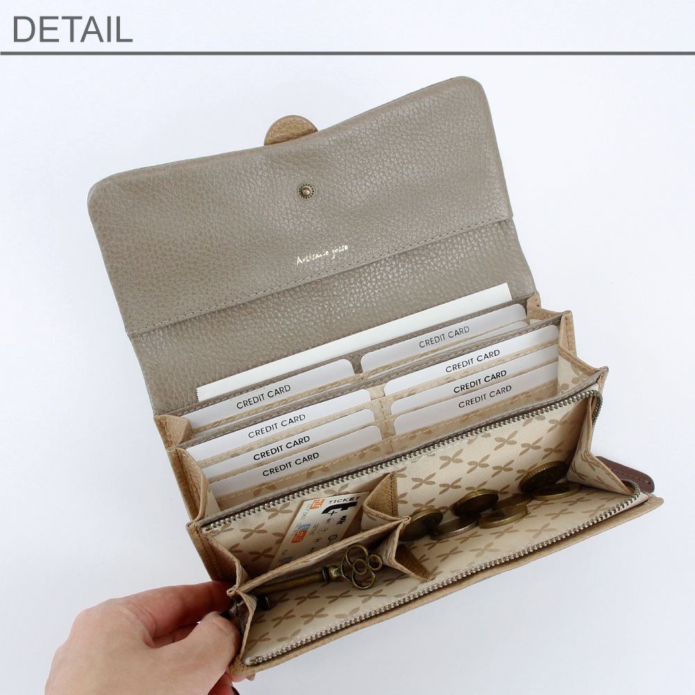 Artisane josse Hoof アルティザンヌ・ジョゼ フーフ 財布 長財布 スキミング防止 かぶせ 大容量 レディース ブランド レザー 本革 革 上品 牛革 941-aj-22r101