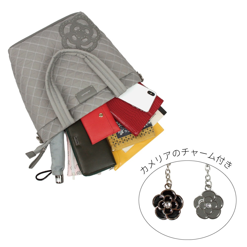 クレイサス CLATHAS トートバッグ レディース キルティング 肩掛け 斜め掛け ハンドバッグ ショルダーバッグ ブラック グレー 黒 ブランド カペラ 0189558 正規販売店