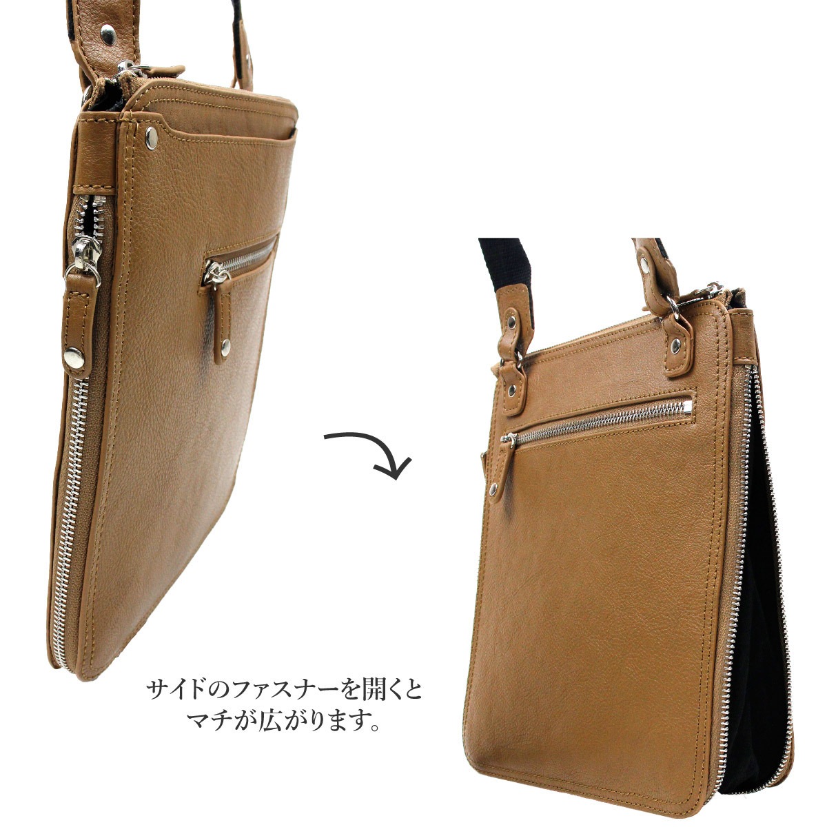 COMPLETE PLUS コンプリートプラス ベーシック 牛革 ショルダーバッグ (910-cp-0m103)