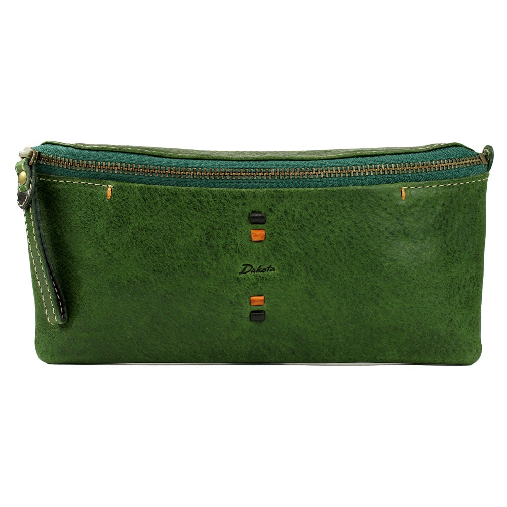 Dakota ダコタ 長財布 財布 レディース レザー 本革 ファスナー 使いやすい財布 ダコタの財布 ダコタの長財布 赤 茶 緑 レッド ブラウン グリーン ブランド ペルリーネ 0031704