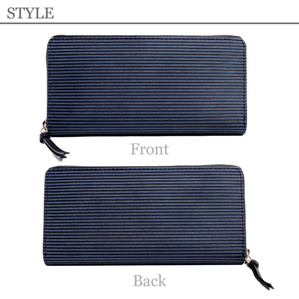 BAGGY PORT バギーポート 長財布 長 財布 本革 牛革 レザー 国産 日本製 革 姫路レザー 藍染レザー メンズ ブルー ネイビー ストライプ柄 ブランド zys297 天社日