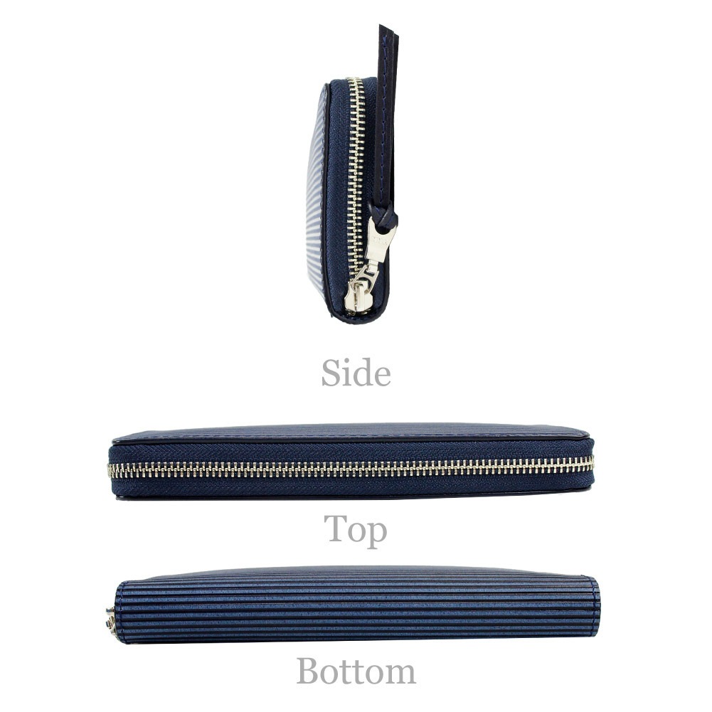 BAGGY PORT バギーポート 長財布 長 財布 本革 牛革 レザー 国産 日本製 革 姫路レザー 藍染レザー メンズ ブルー ネイビー ストライプ柄 ブランド zys297 天社日