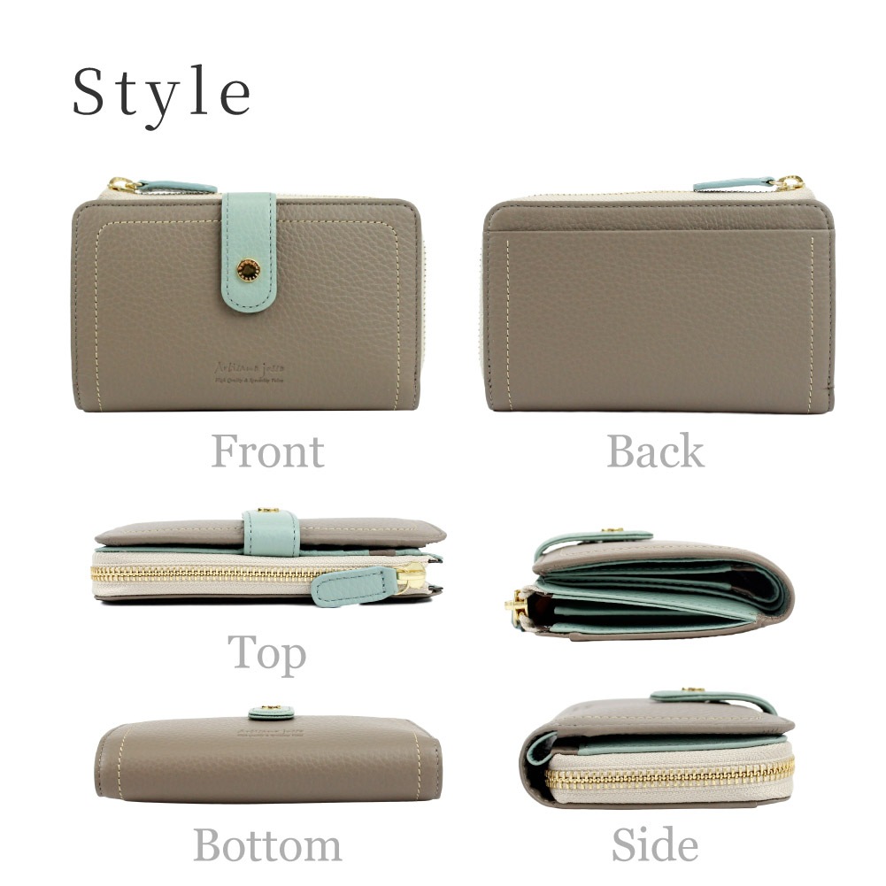 【Artisane josse】アルティザンヌ・ジョゼ SETA セタ 財布 折り財布 レディース ブランド レザー ミディアム財布 L字 本革 革 牛革 大容量 953-aj-22f102