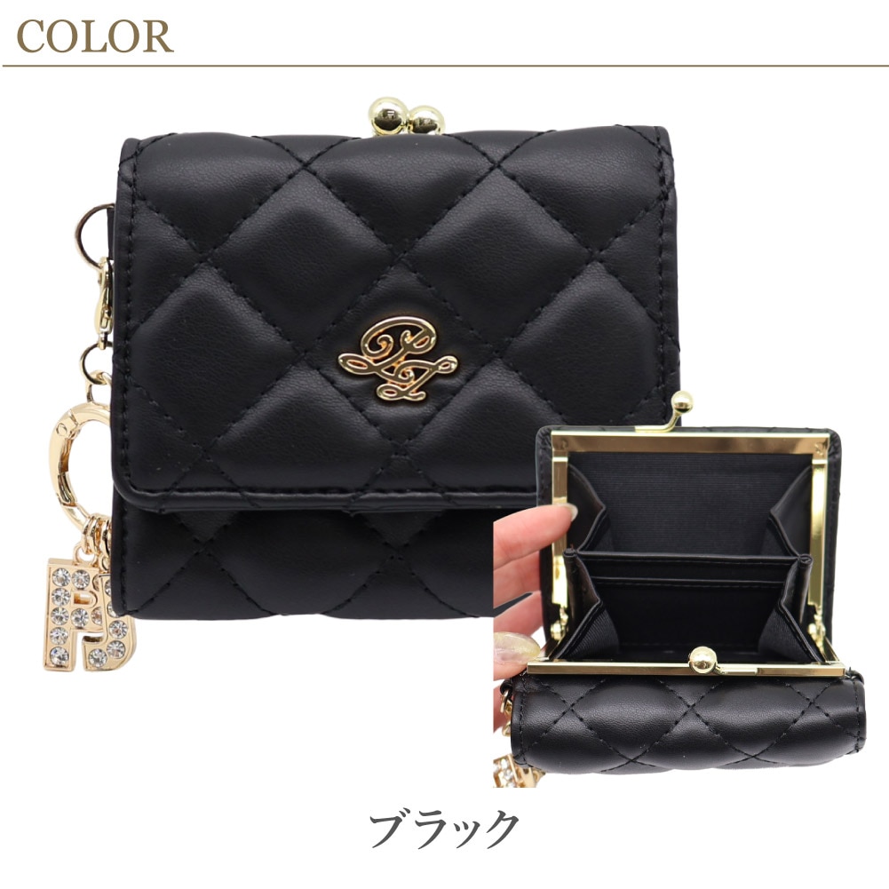 楽天市場】長財布 がま口 黒の通販 M.U.L. キルティング がま口 長財布