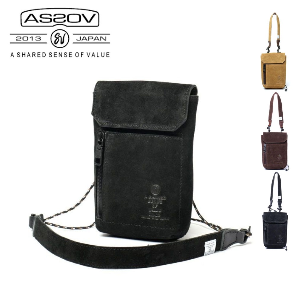 AS2OV (アッソブ) WATER PROOF SUEDE MINI SHOULDER / ミニショルダー