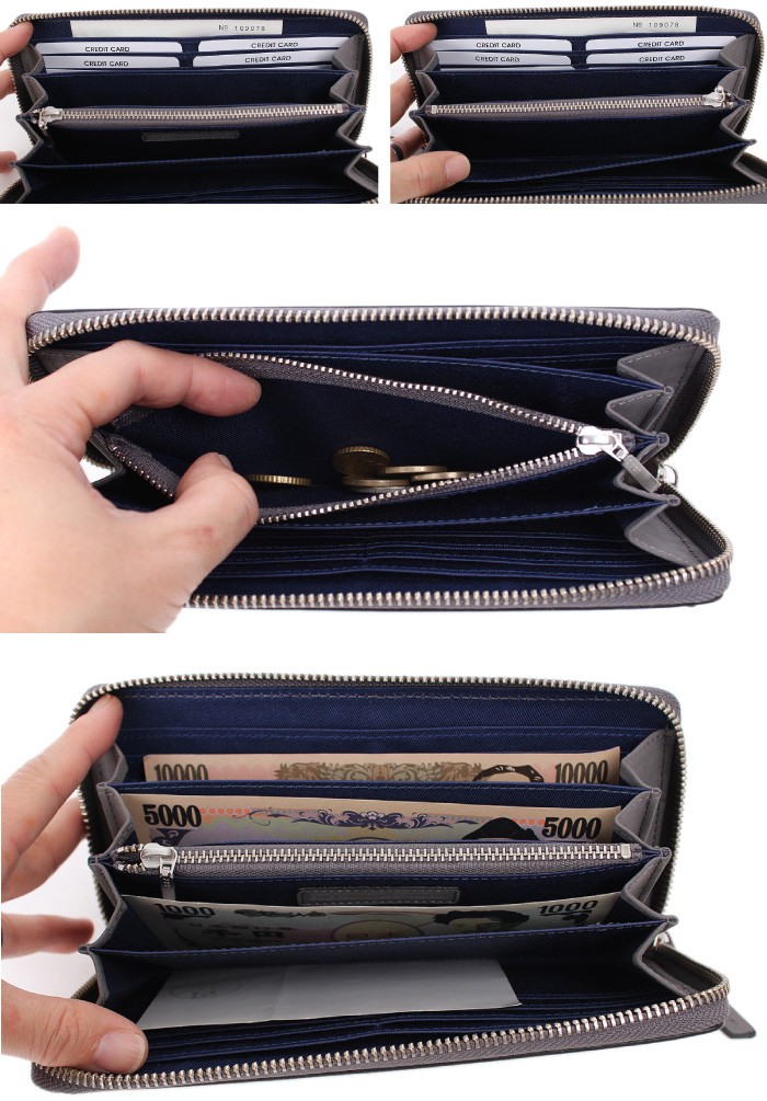 COMPLETE PLUS コンプリートプラス メンズ ラウンドファスナー長財布 牛革 本革 ヌバックレザー 952-cp-9bg101