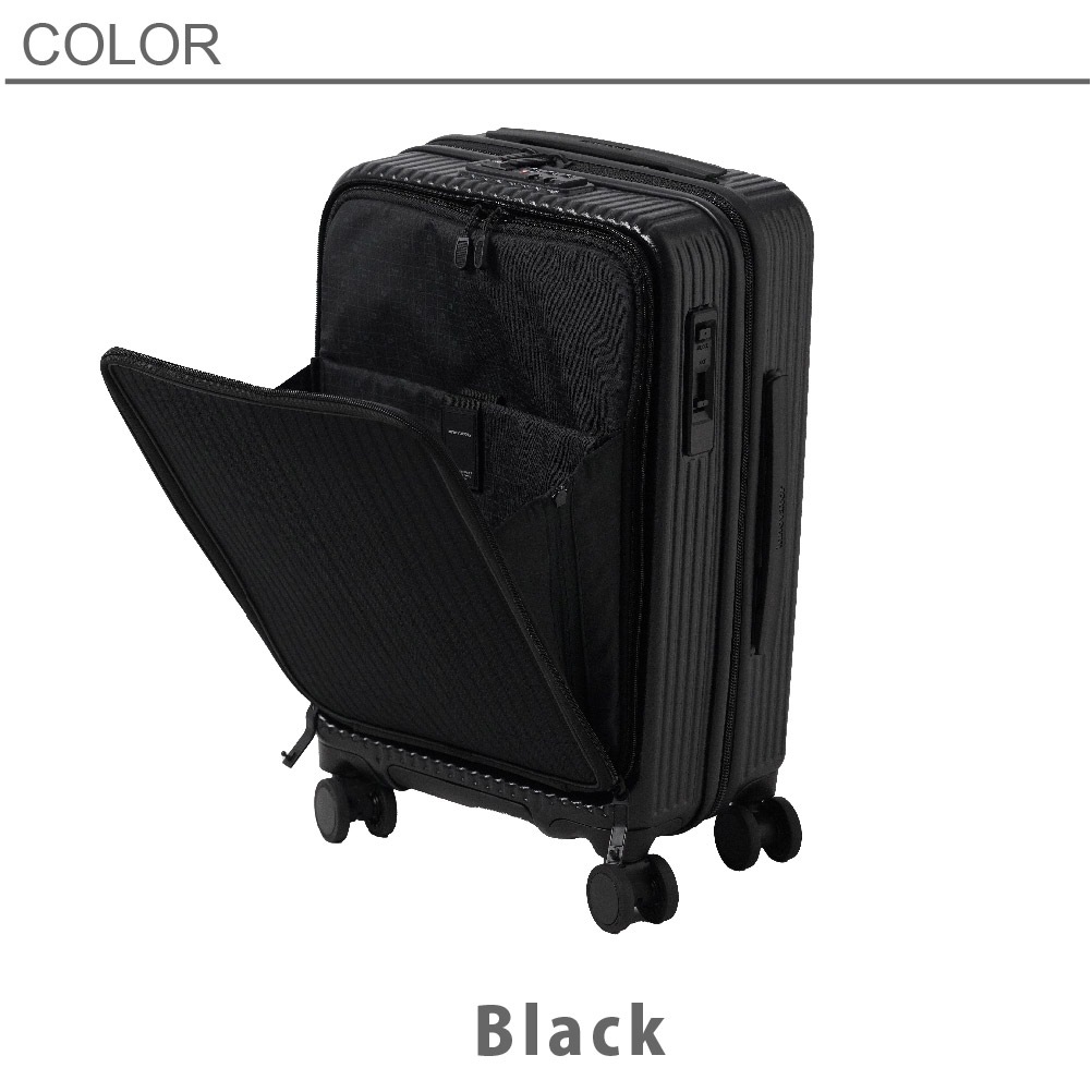 innovator INV5EVA スーツケース 38L ブラック innovator イノベーター スーツケース 38L 1〜3泊 Sサイズ 機内