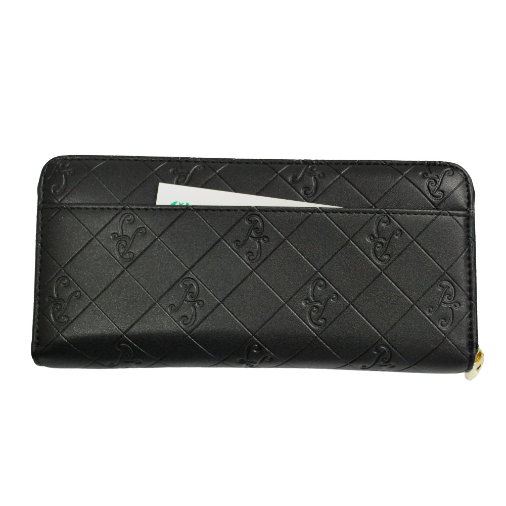 PAUL&JOE ACCESSOIRES 財布 長財布 レディース 革 合皮 ブランド ラウンドファスナー長財布 エンボス pja-w1071