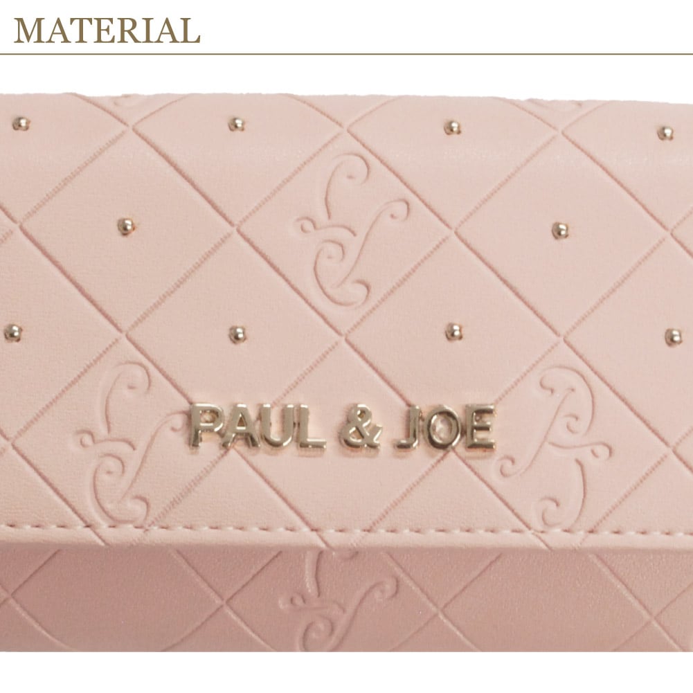 PAUL&JOE ACCESSOIRES 名刺入れ レディース 革 合皮 カードケース キルティング ポール&ジョー ブランド 大人 上品 ビジネス エンボス pja-w1073