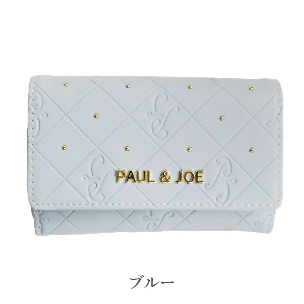 PAUL&JOE ACCESSOIRES 名刺入れ レディース 革 合皮 カードケース キルティング ポール&ジョー ブランド 大人 上品 ビジネス エンボス pja-w1073