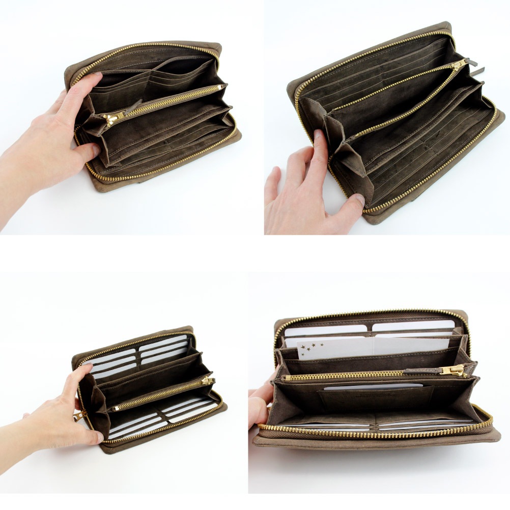 Passenger Message パッセンジャーメッセージ 財布 メンズ 長財布 ブランド 本革 ラウンドファスナー メンズ ブラック ブラウン クーズー