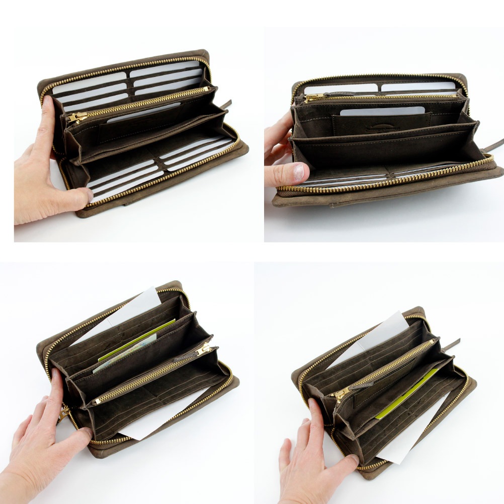 Passenger Message パッセンジャーメッセージ 財布 メンズ 長財布 ブランド 本革 ラウンドファスナー メンズ ブラック ブラウン クーズー