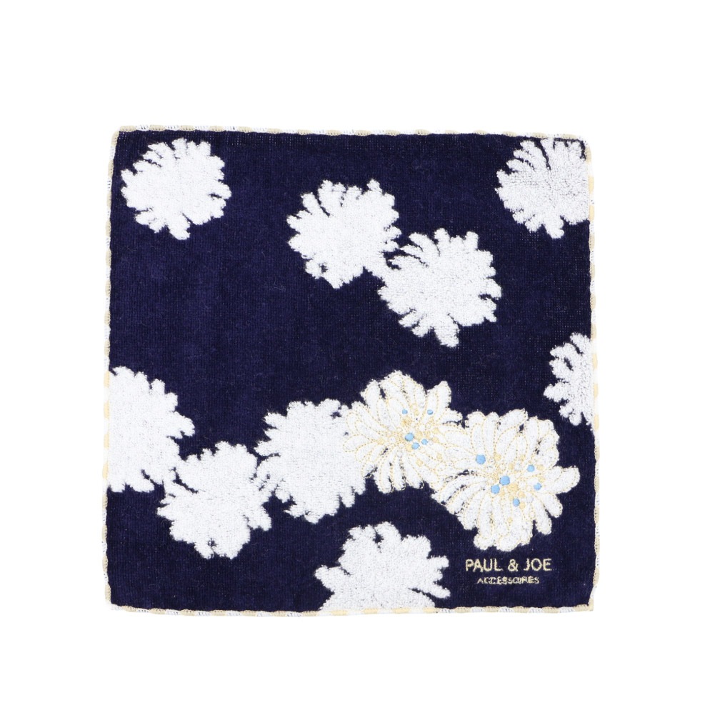 PAUL&JOE ACCESSOIRES ポールアンドジョーアクセソワ  ハンドタオル レディース 可愛い タオルハンカチ ミニタオル ブランド クリザンテーム 刺繍 花柄 000287-0004