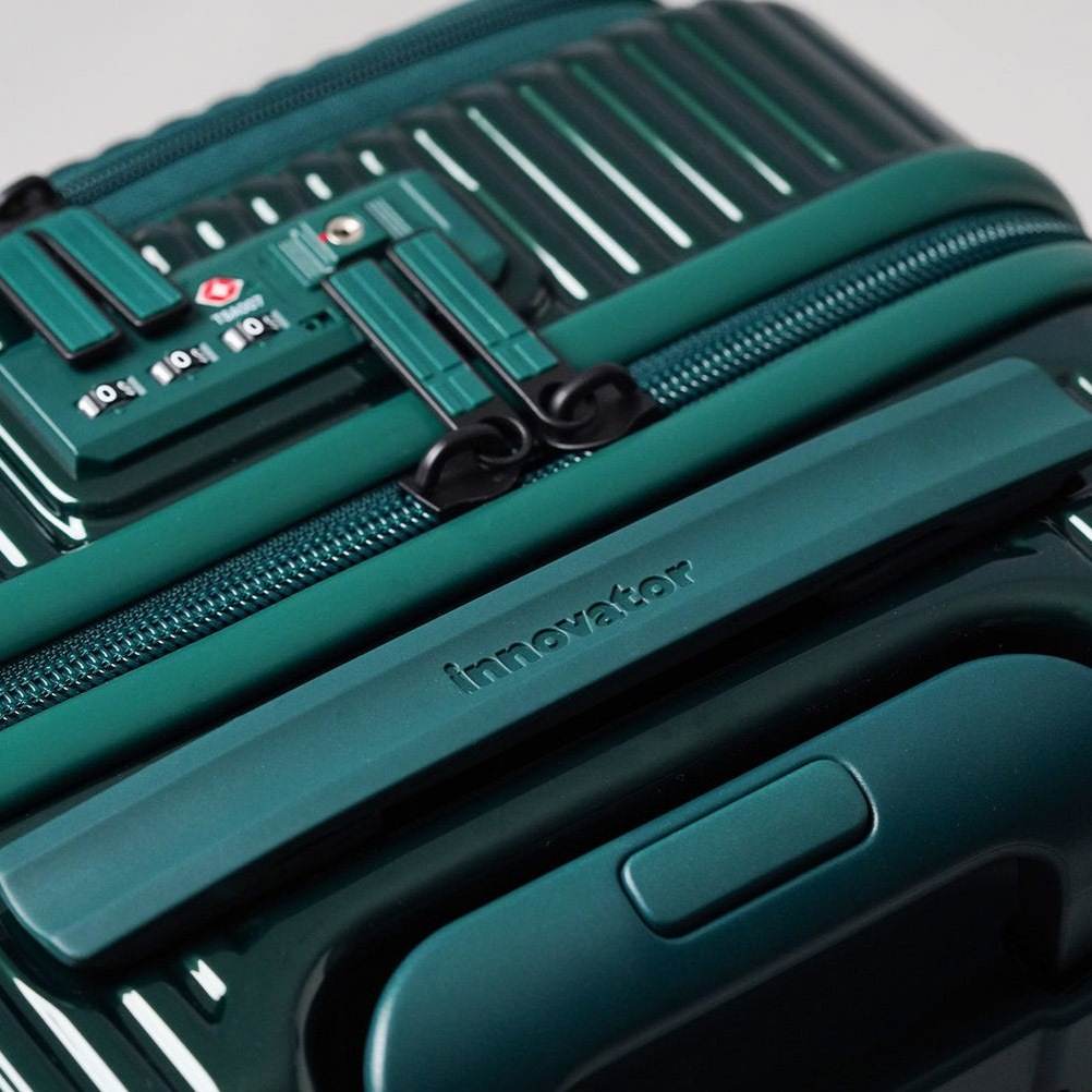 イノベーター スーツケース innovator inv155 鏡面 55L 軽量 ジッパー キャリーケース フロントポケット  