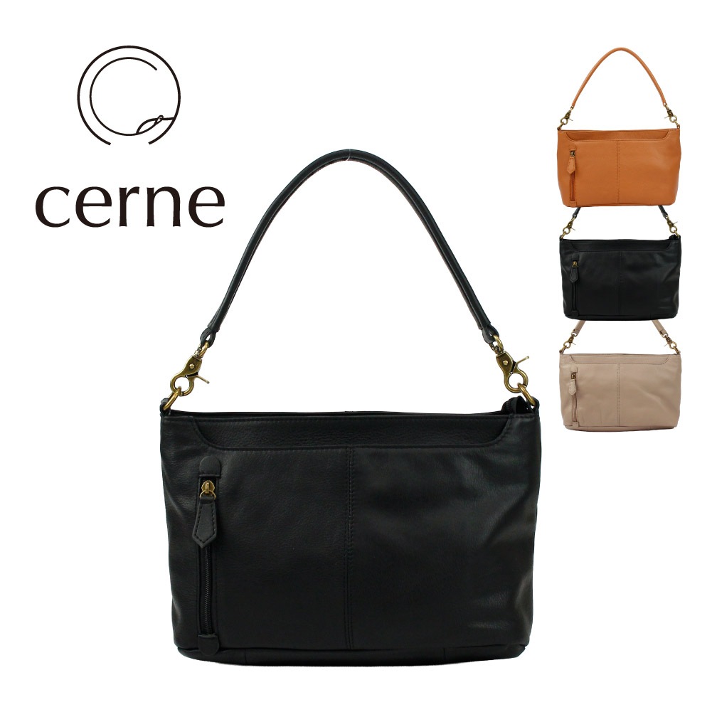 ハンドバッグ レディース カジュアル おしゃれ ショルダーバッグ 2way 大人可愛い レザー 本革 ブラック キャメル グレージュ 旅行 おでかけ 実用的 多機能 ブランド cerne セルン 910-CE-5D103