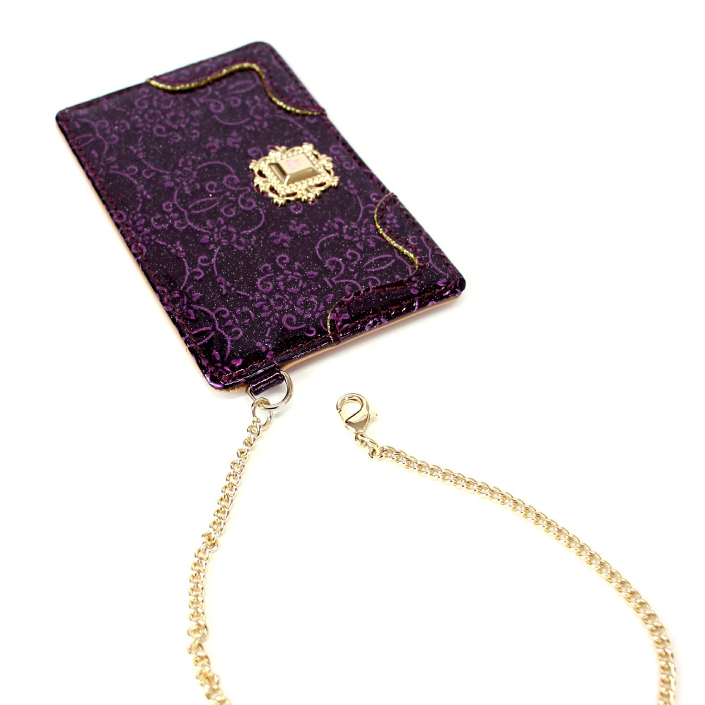 ANNASUI アナスイ パスケース 定期入れ ICカード カード入れ チェーン ルーミー 316903 317973 パスケース エンボス エナメル アンティーク調 正規品 annasui アナスイパスケース