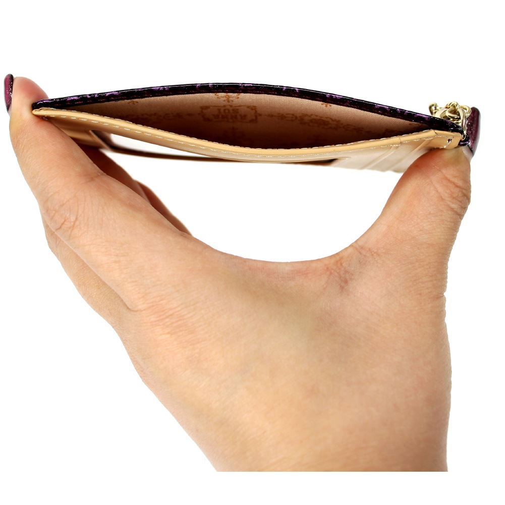 ANNASUI アナスイ パスケース 定期入れ ICカード カード入れ チェーン ルーミー 316903 317973 パスケース エンボス エナメル アンティーク調 正規品 annasui アナスイパスケース