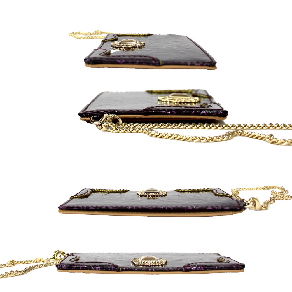 ANNASUI アナスイ パスケース 定期入れ ICカード カード入れ チェーン ルーミー 316903 317973 パスケース エンボス エナメル アンティーク調 正規品 annasui アナスイパスケース