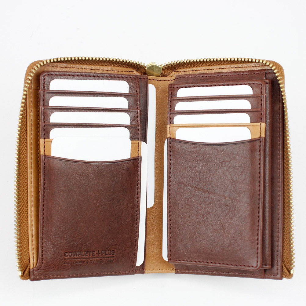 COMPLETE PLUS コンプリートプラス  二つ折り財布 財布 ブランド メンズ 革 グリーン 緑 本革 牛革 レザー 使いやすい 952-cp-2bg202