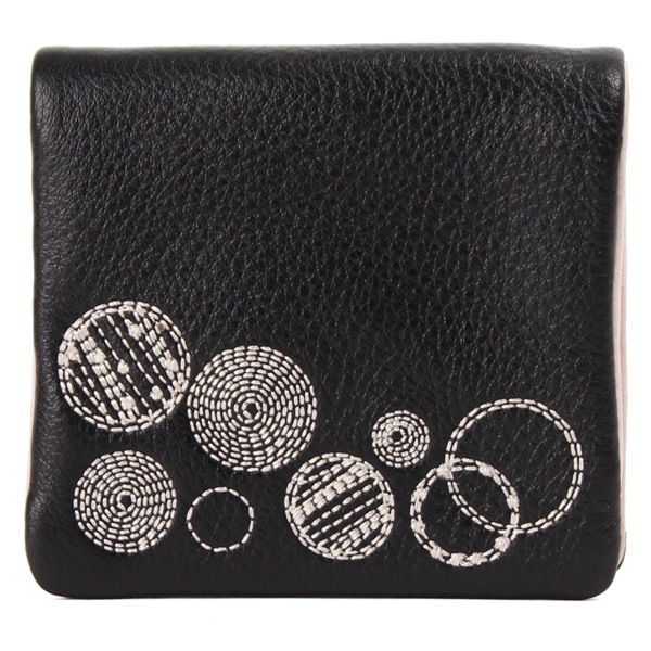 studio.s スタディオエス 財布 二つ折り 折り レディース ブランド コンパクト スリム 本革 牛革 豚革 レザー 革 刺繍 ブランド スキミング防止 アンチスキミング 941-ss-20r103n