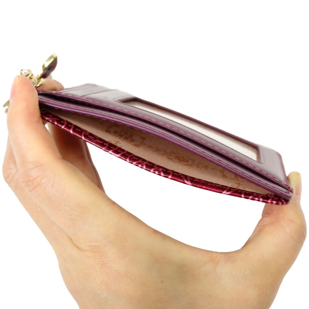 ANNASUI アナスイ ローズハート パスケース 定期入れ ICカード カード入れ チェーン 蝶々 レディース ブランド エナメル 316913 317982 アンティーク調 正規品 annasui アナスイパスケース