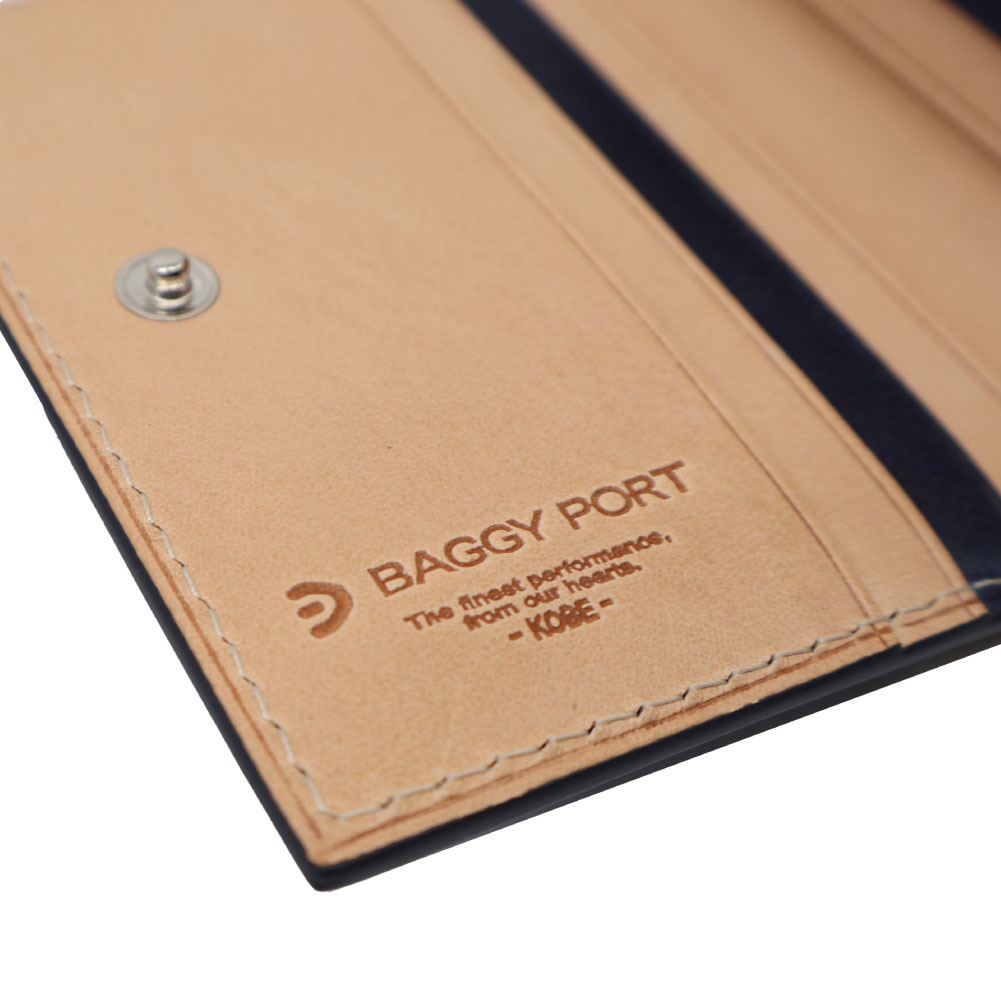 BAGGY PORT バギーポート 二つ折り財布 藍染めレザー 本革 コンパクト ZYS082 メンズ レディース 牛革 ミニ財布 姫路レザー ブランド シンプル