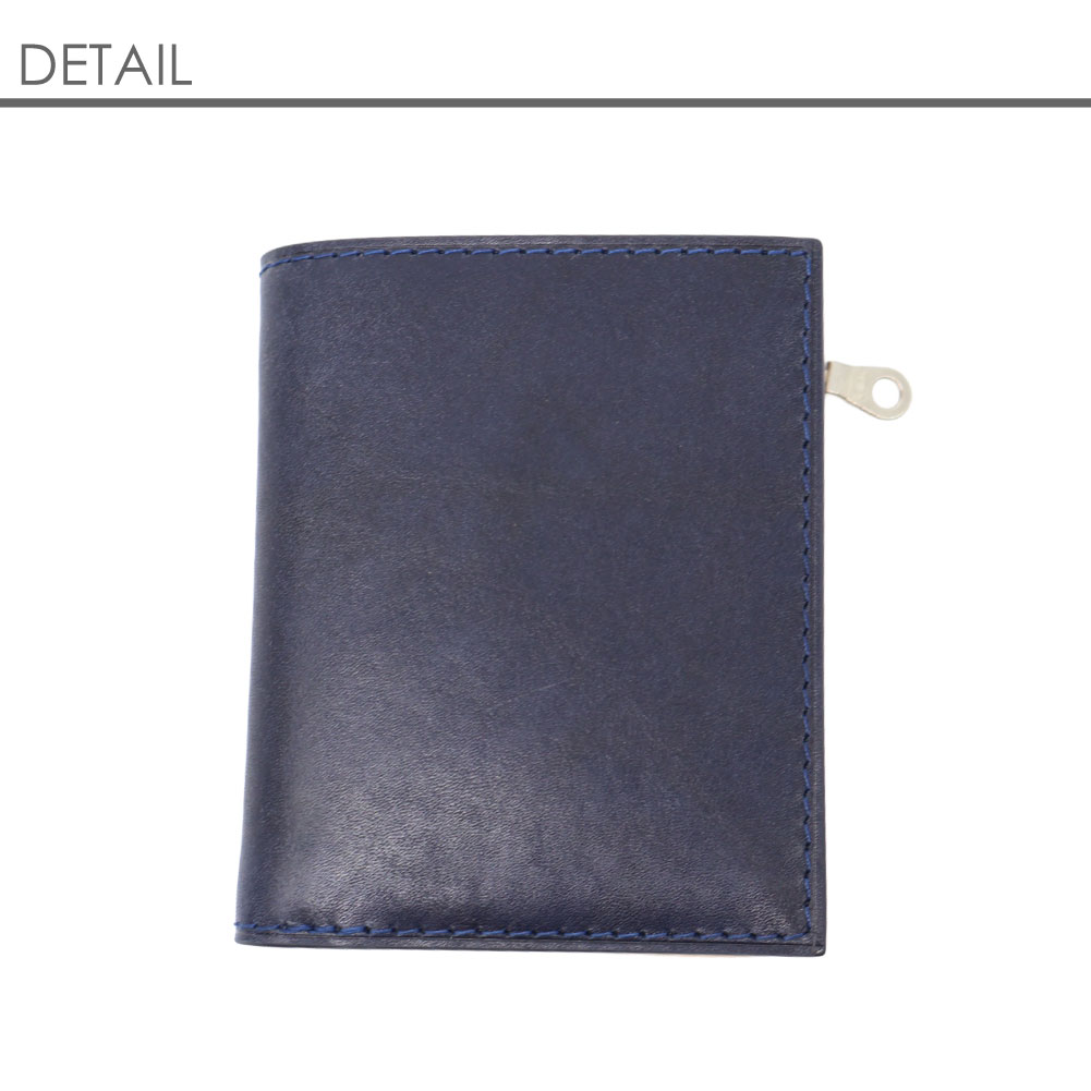 BAGGY PORT バギーポート 二つ折り財布 藍染めレザー 本革 コンパクト ZYS082 メンズ レディース 牛革 ミニ財布 姫路レザー ブランド シンプル