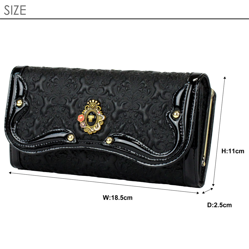 ANNASUI アナスイ がま口長財布 セルパン 牛革 316110