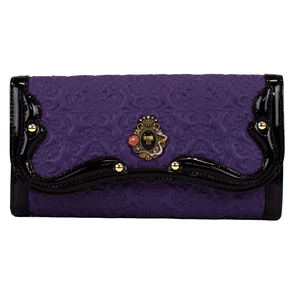 ANNASUI アナスイ がま口長財布 セルパン 牛革 316110