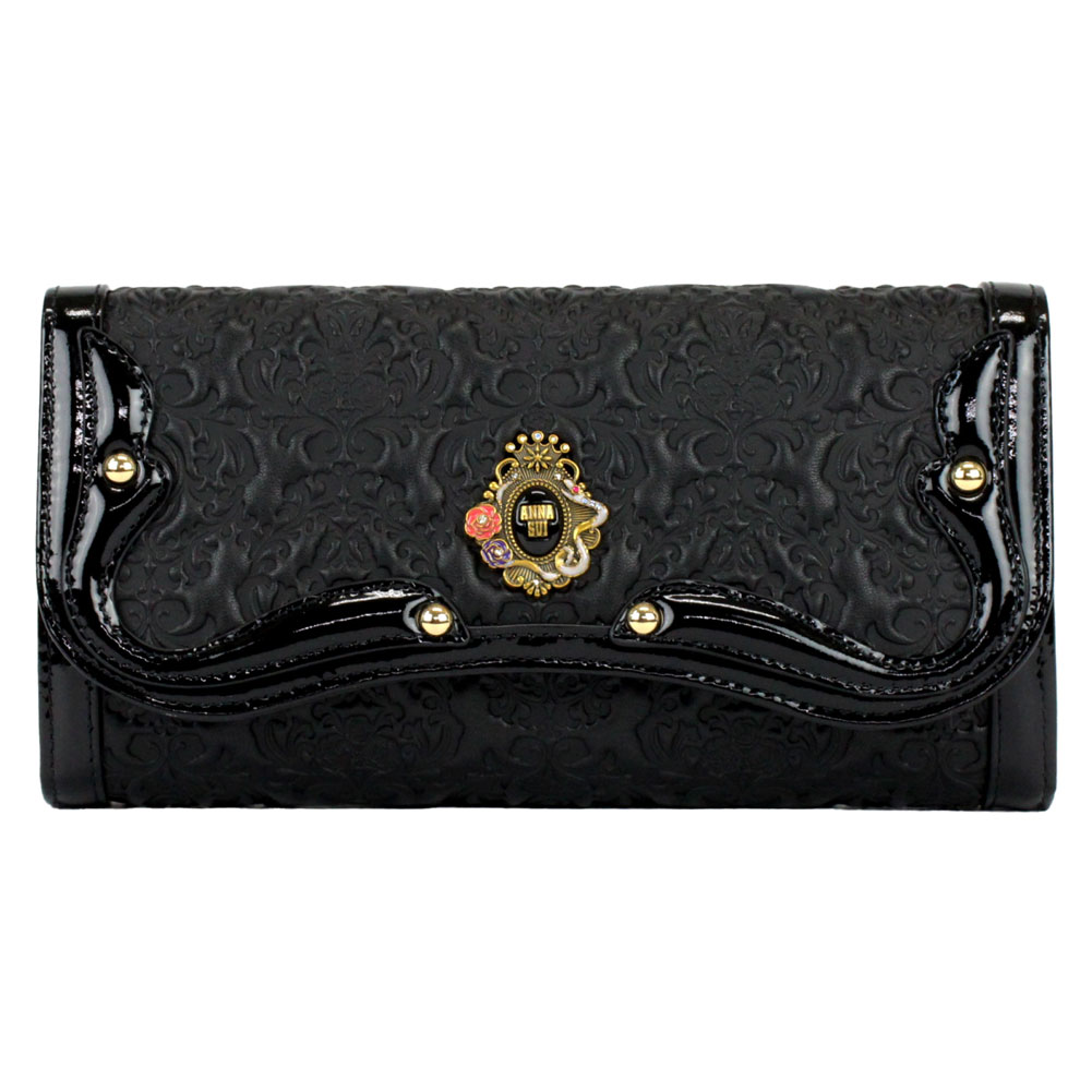 ANNASUI アナスイ がま口長財布 セルパン 牛革 316110